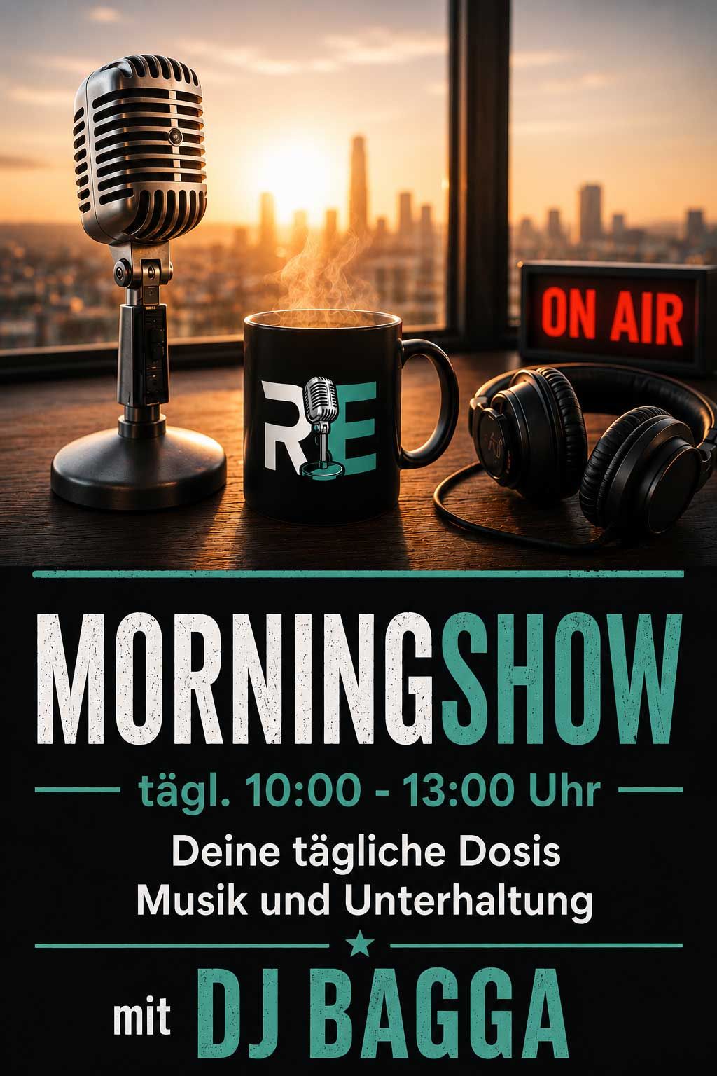 Sendeformat Morningshow mit Radiomoderator DJ Bagga