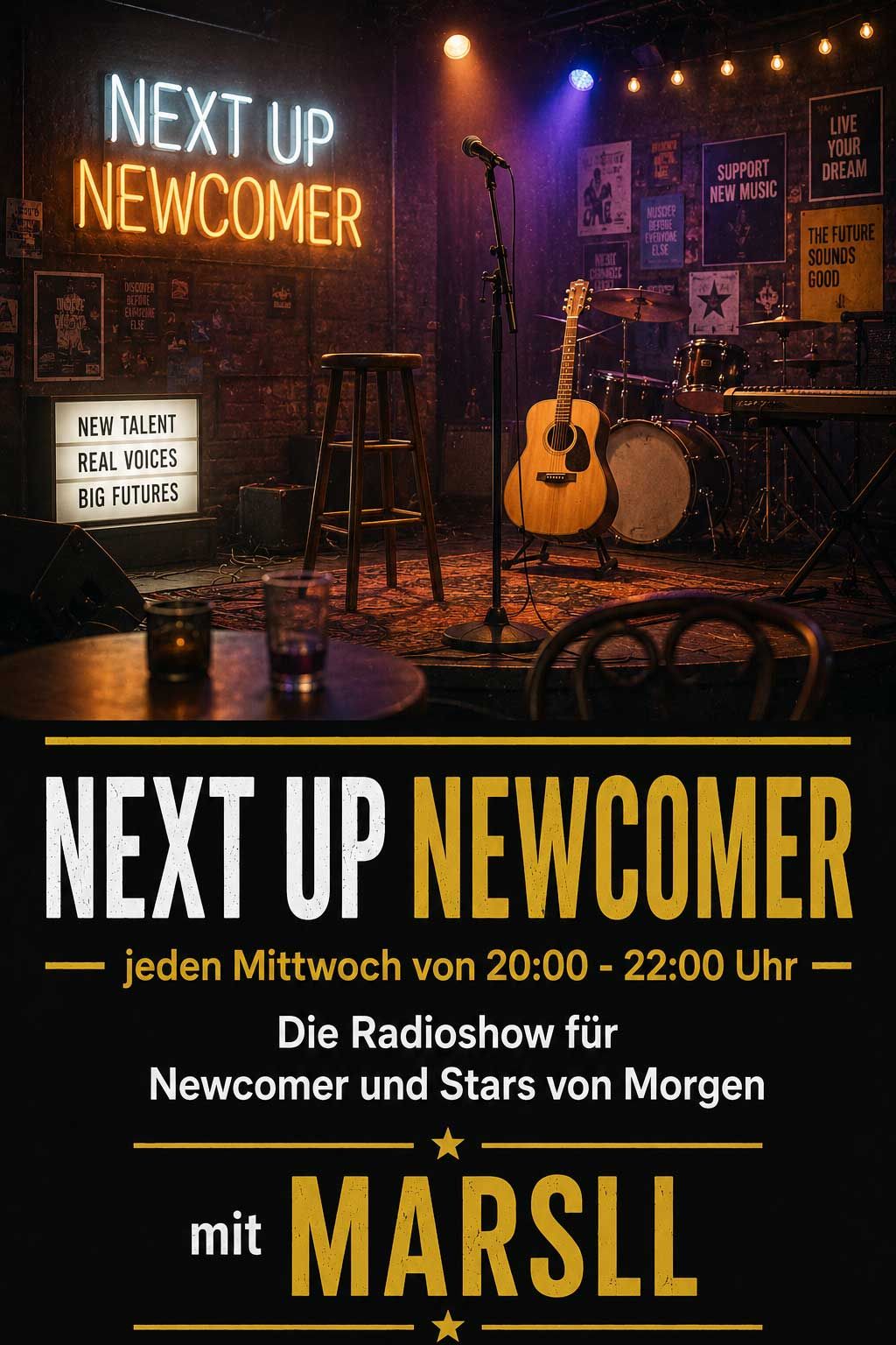 Sendeformat Next Ub Newcomer mit Radiomoderator Marsll