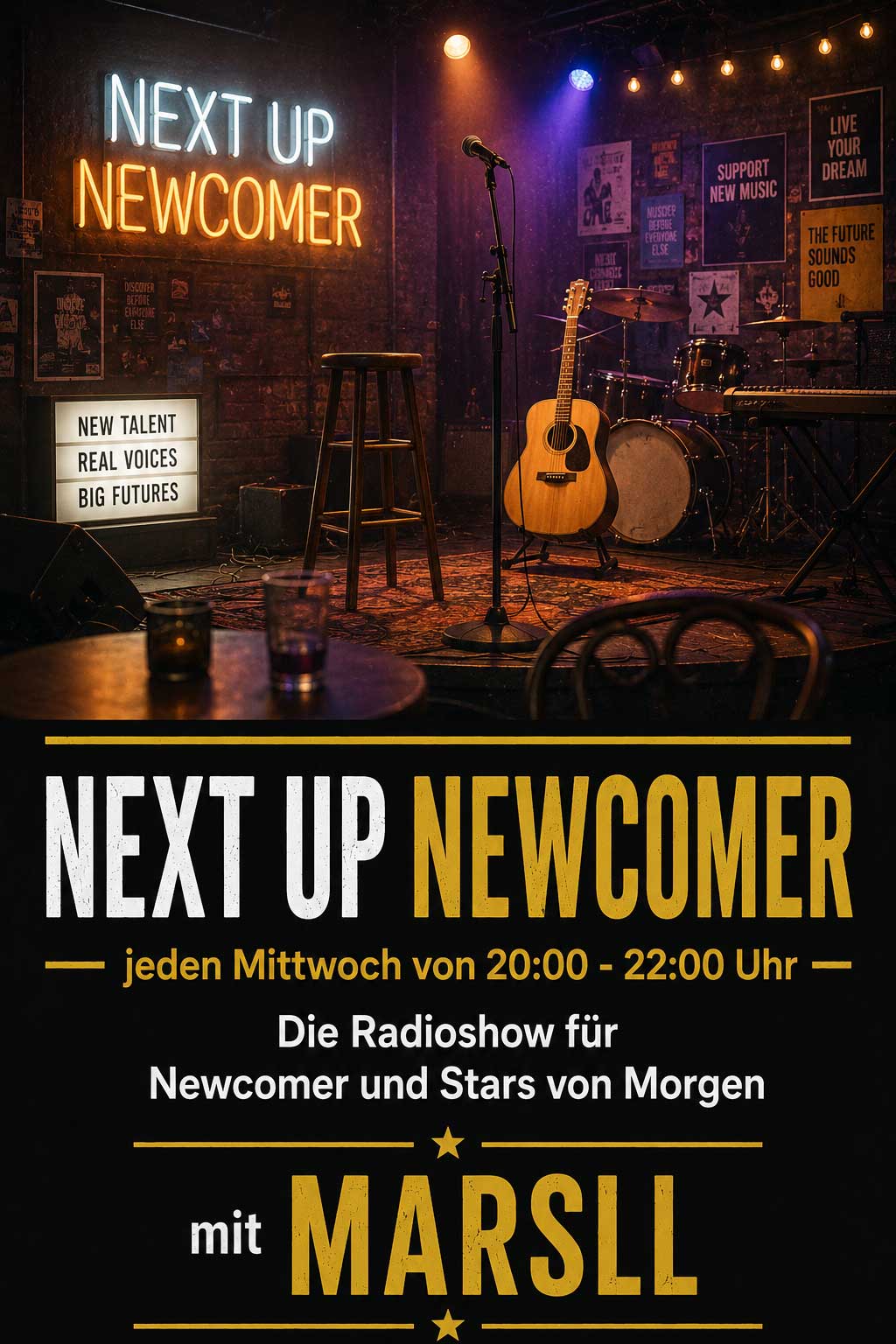 Sendeformat Next Up Newcomers mit Marsll